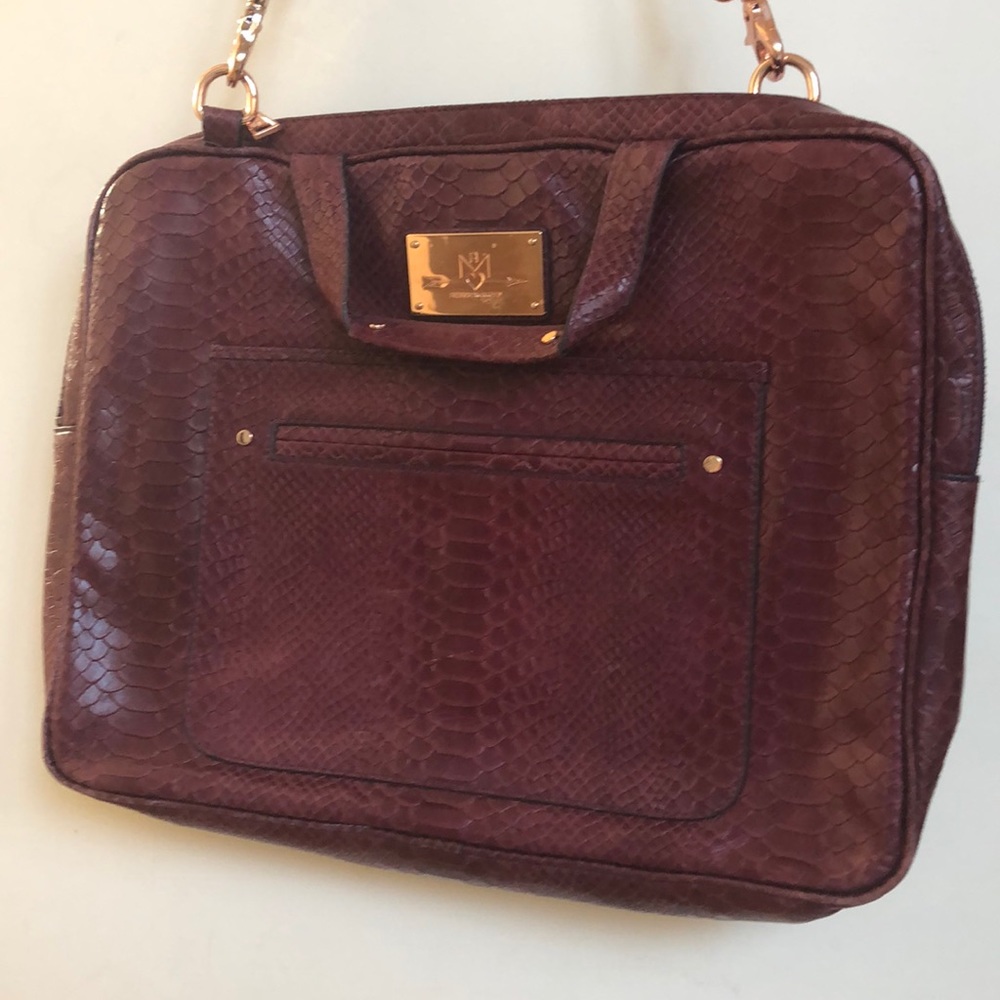 Rebecca Minkoff Purple Snakeskin Laptop Bag